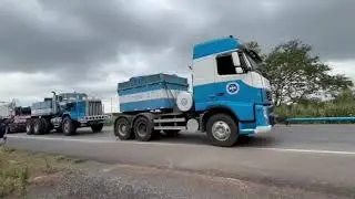Comboio com carga gigante tem problema e interrompe viagem na BR 365; tr&acirc;nsito est&aacute; liberado