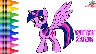 Draw and Color TWILIGHT SPARKLE 💜 from My Little Pony