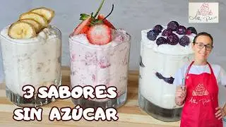 TRES HELADOS SIN AZÚCAR, caseros, fáciles de hacer y riquísimos!