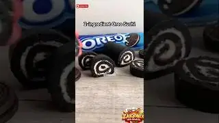 Oreo Sushi Recipe 🍪🍣 | Viral Sweet Sushi at Home | 5-Minute No Bake Dessert #shortsvideo #shorts