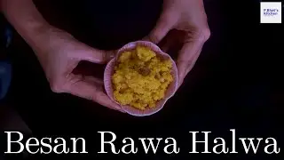 Besan Rawa Halwa Recipe | Gram Flour Semolina Dessert | Nagpanchami Special