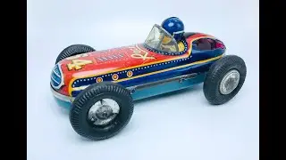 50s Rocket Car 54 Vintage Tin Friction Toy