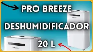 Pro Breeze Deshumidificador Portátil, 20 L, 4 Modos, Pantalla Digital, Drenaje Continuo, Temporizado