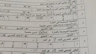 ورق عمل ونموذج اختبار رياضيات ٢-١ خصائص الأعداد الحقيقية والعلاقات والدوال #رياضيات
