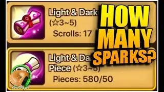 SUMMONERS WAR: How Many Lightnings?? (28 Light/Dark Scrolls)