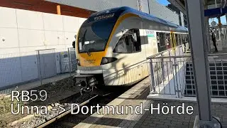 Die Mitfahrt mit der RB59 von Unna nach Dortmund-Hörde