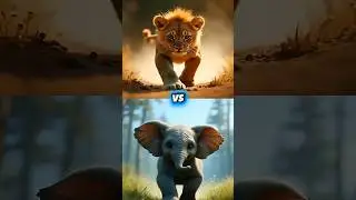 Cub Elephant vs Lion Battle ( Panther , Hyena , Wolf , Zebra ) Epic Animal Battle #shorts #ai #viral