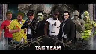 The Monster Squad vs Dracula+Wolfman+Mummy+Creature Halloween Havoc 2022 WWE2k PPV