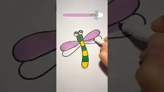 How to draw a dragonfly | Step by step drawing tutorial for kids