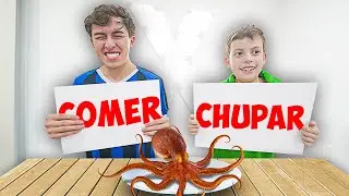 COMER, CHUPAR o NADA con Mi HERMANO PEQUE&Ntilde;O - challenge