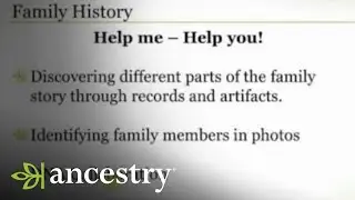 It's Family History NOT Personal History | Ancestry