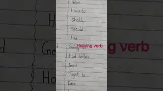 #Helping verb (List) 😱english grammar  👍  #davtutorial ❤️