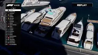 F1 23 Audi Sport career mode racing on Monaco￼