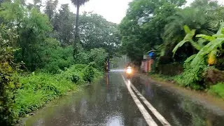 Stormy Rainy Day, 9.8.2022. Bike Ride To Manori. GoProHero9. Manori Beach. Indian village monsoon