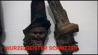 Kinder schnitzen einen Wurzelgeist👻