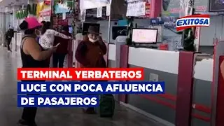🔴🔵Terminal Yerbateros luce con poca afluencia de pasajeros