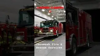 Fire Trucks Returning To Quarters: TECFD, Engine 1, Truck 1, Rescue 1 - 2025 #ontario #firetruck