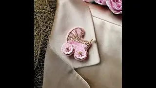 Baby Stroller Pin. Baby girl brooch, baby carriage brooch pin. Maternity gift. Подарок для девочки