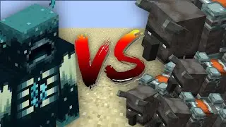 Warden Vs Ravager Army in Minecraft Mob Battle