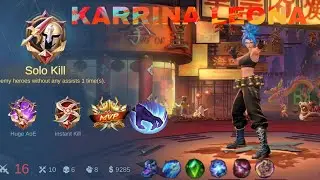 KARRINA LEONA KOF SKIN |MOST DANGEROUS BUFF IN JUNGLE #mlbb 