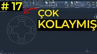 AutoCAD Örnek -17 (2 Boyutlu Çizim Örneği) | AutoCAD 2024