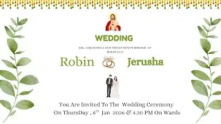 RobiN & Jerusha  WEDDING