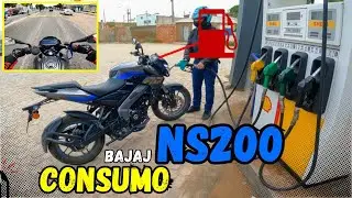 🔥NS200: CONSUMO completo; bebe menos que CG160? Um espet&aacute;culo essa BAJAJ 🚀