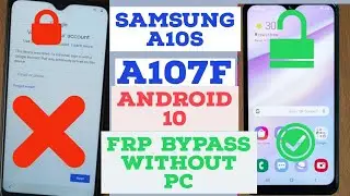 SAMSUNG A10S ANDROID 10 👍👍 FRP BYPASS  WITHOUT PC👌👌