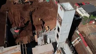 9.26.22 (FAA Drone Part 107 Piloted) Hawai'i Dredging Co. Wailuku Parking Garage Build Video PREVIEW