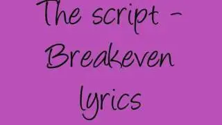 The Script -Breakeven lyrics