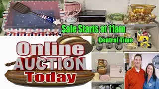 5-Hour LIVE Auction 🔥 Vintage Décor, Mugs, Glassware, Baskets & More | 11AM CST