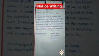 Notice Writing Format #shortsvideo