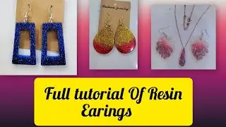 Easy full tutorial Of Resin earings ✨️🤍#ResinJewellery #ResinArt #HandmadeIndia #ResinAuraByVarsha