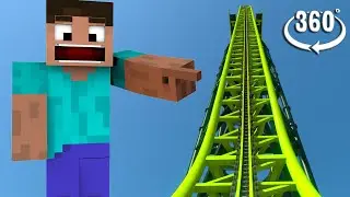 🔴Minecraft 360&deg; VR Extreme Roller Coaster Ride