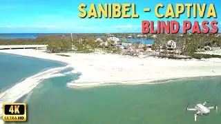 Sanibel Island Florida - Blind Pass Beach Aerial View