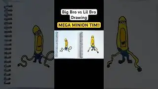 Drawing MEGA MINION TIM from DESPICABLE ME 4!! 😳 #despicableme4 #minions #kidsdrawing