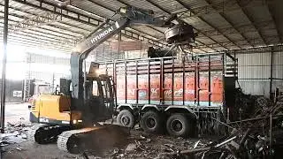 Hyundai 𝟴𝟱𝗔 𝗦𝗠𝗔𝗥𝗧 𝗖𝗿𝗮𝘄𝗹𝗲𝗿 𝗘𝘅𝗰𝗮𝘃𝗮𝘁𝗼𝗿  Scrap Handling Magnetic Attachment