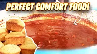 Chili Con Carne with Moist Cornbread Muffins! Perfect Soul Food!