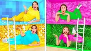 Quartos Secretos Debaixo da Cama Desafio das Quatro Cores | Desafios Engra&ccedil;ados BaRaDa Challenge