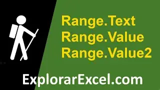 Diferen&ccedil;as entre Range.Text, Range.Value e Range.Value2 no Excel VBA (Text, Value e Value2)