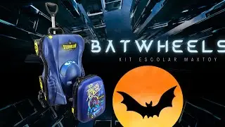 Mochila de Rodas Batwheels Batman Batm&oacute;vel 3D Com Lancheira Maxtoy 2810am23