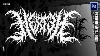 Metal Logo, Death Metal Logo, Brutal Logo, Create Typography Using Adobe Photoshop Timelapse