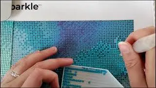 Diamond painting time lapse of 