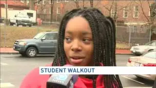 Students at Howard U. Middle School walk out to protest teacher firings