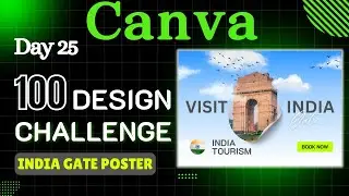 India Gate Poster Design In Canva within 5 mins ( Canva Tutorial for Beginners) | Independence Day |