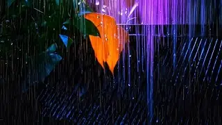 ⛈️ Cozy Storm Night on the Roof | Heavy Rain & Thunder for Focus, Anxiety Relief