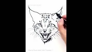 How to Draw 😼Serval Wild Cat/ Art Ideas for when you are Bored  #drawing #creativeart