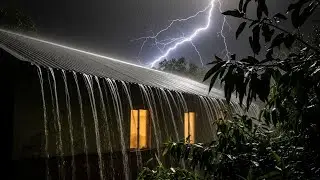 Heavy Rainstorm on Tin Roof 🌧️ Deep Sleep Sounds for Relaxation & Calm Night #51