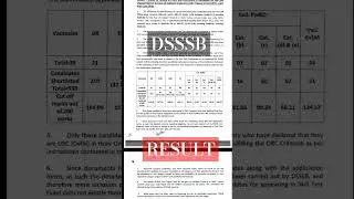 Dsssb Result Notice || Dsssb Assistant GRADE-III 58/23 Result Notice || Dsssb Vacancy 2024