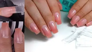 DUAL FORM Manicure | How to Apply Dual Tips/Popits | Russian Manicure